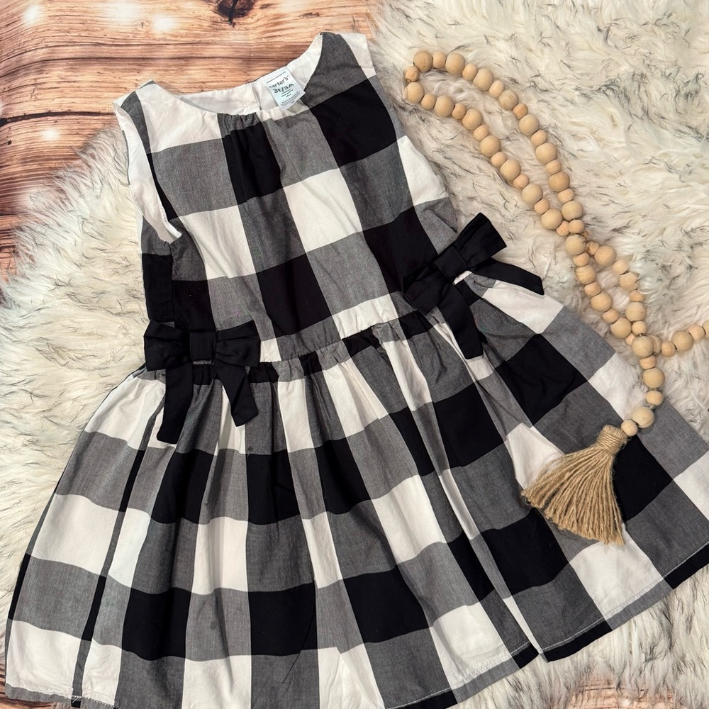 Carter’s Black and White Plaid Kids Dress